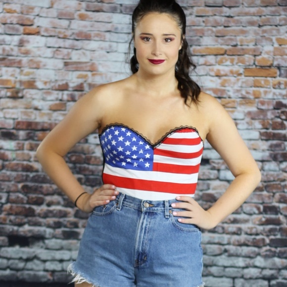 💜 American Flag Bustier - Picture 4 of 7